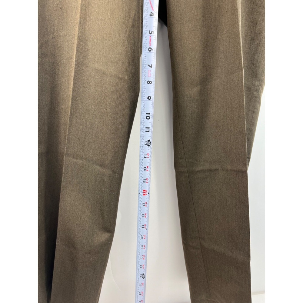 Haggar Black Label Dress Pants Men's Size 40/31 Brown Inside Waist Extenders - Picture 7 of 11